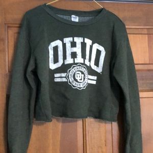 Ohio university cropped sweatshirt